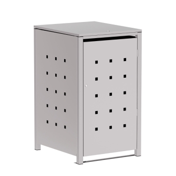 Affaldscontainer Wilhelm 1er 240L i lysegrå metallic