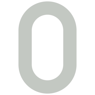 Selvklæbende husnummer "0" - 40 mm i lysegrå