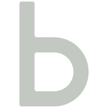 Selvklæbende husnummer "b" - 40 mm i lysegrå