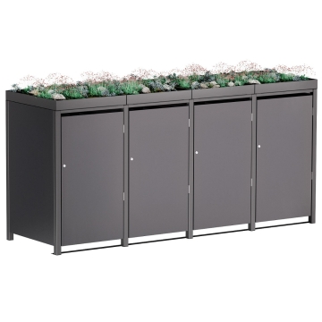 Emma affaldsbeholder skjul 4 stk. 120L i antracit