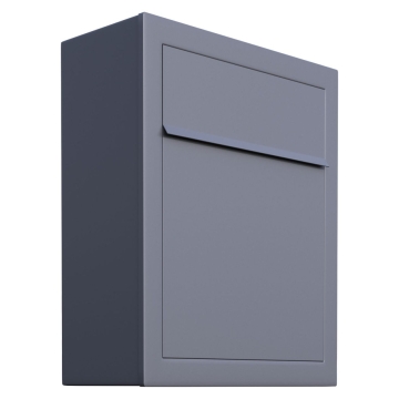 Postkasse Base grå metallic