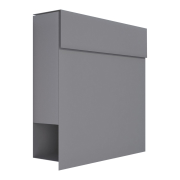 Postkasse Manhattan grå metallic