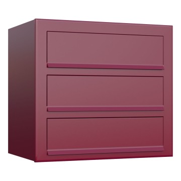 Postkasse Cube for Three rød