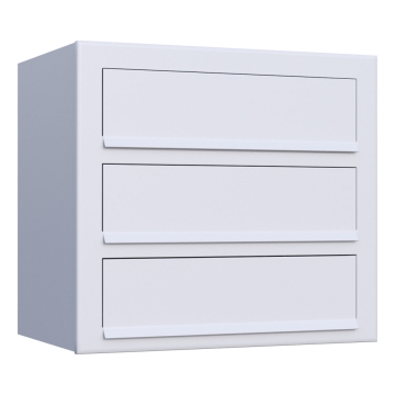 Postkasse Cube for Three hvid