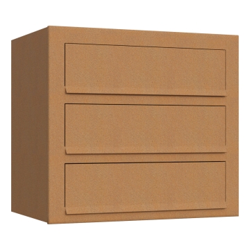 Postkasse Cube for Three rust