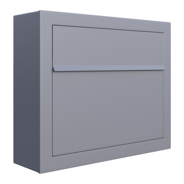 Postkasse Elegance grå metallic