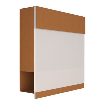 Postkasse Manhattan Special White rust med hvider akrylplade
