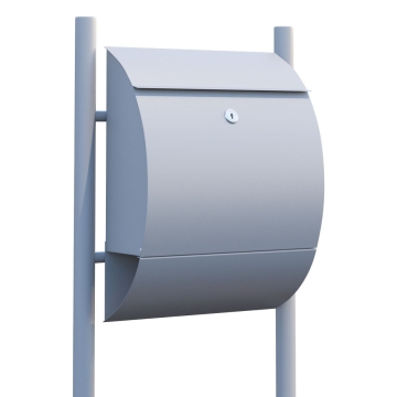 Postkasse med stander Sunshine grå metallic