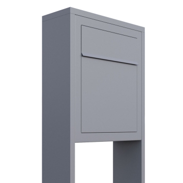 Postkasse med stander Base grå metallic