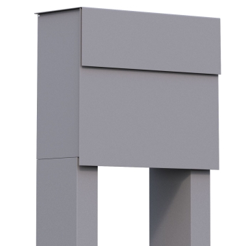 Postkasse med stander Molto grå metallic