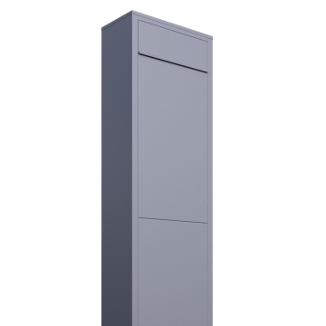 Postkasse med stander Big Box grå metallic