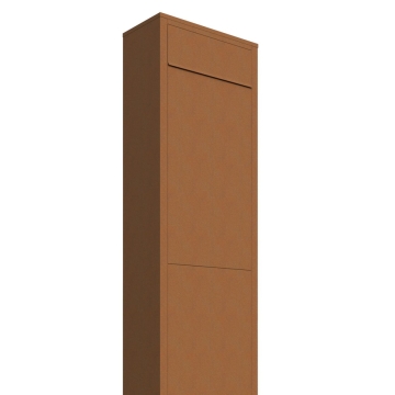 Postkasse med stander Big Box rust