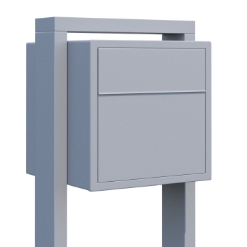 Postkasse med stander Soprano grå metallic
