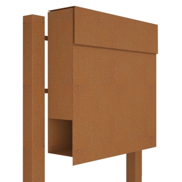 Postkasse med stander Manhattan rust