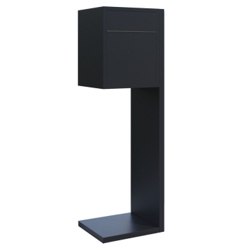 Postkasse med stander Hermes sort