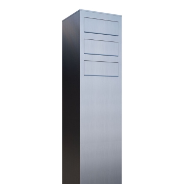 Postkasseanlæg Monolith for Three rustfrit stål