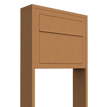 Postkasse med stander Elegance rust
