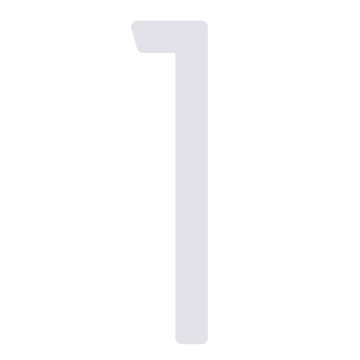 Husnumre ''1'' hvid