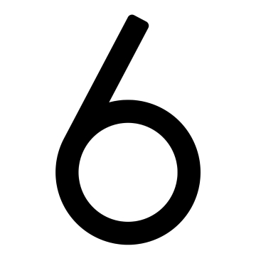 Husnumre ''6'' sort