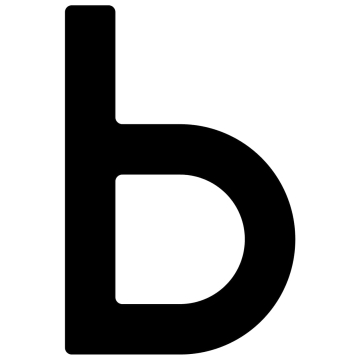 Selvklæbende husnummer "b" - 40 mm i sort