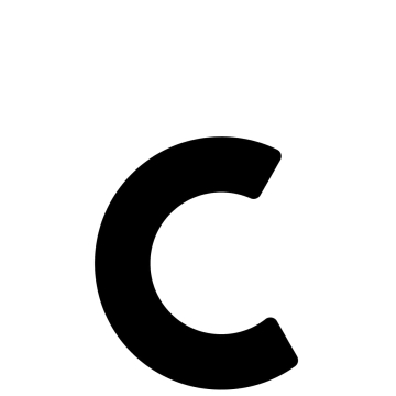 Selvklæbende husnummer "c" - 40 mm i sort
