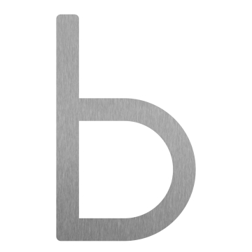 Moderne "b"-bogstav - 245 mm i rustfrit stål