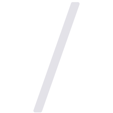 Tegn Slash moderne ''/'' - 245 mm i hvid?
