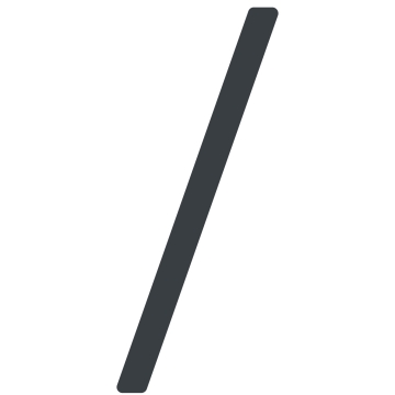 Skilt Slash moderne ''/'' - 200 mm i antracit