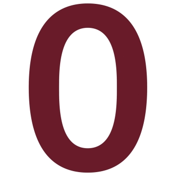 Husnumre ''0'' rød
