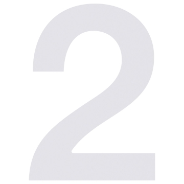 Husnumre ''2'' hvid