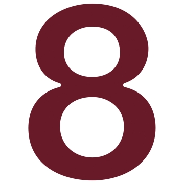 Husnumre ''8'' rød