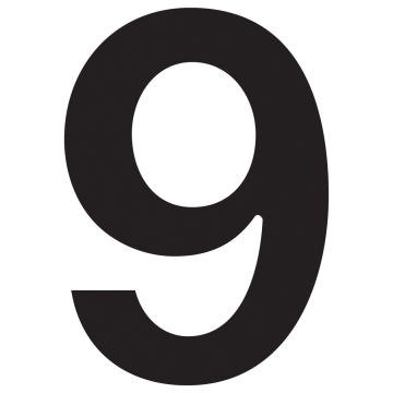 Husnumre ''9'' sort