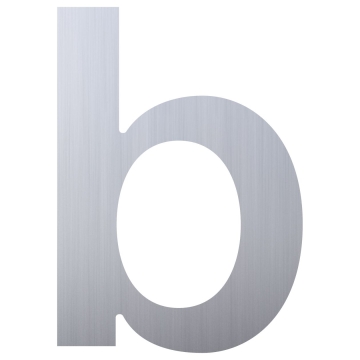 Husnumre ''b'' rustfrit stål
