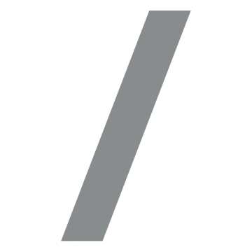 Husnumre Skråstreg ''/'' grå metallic