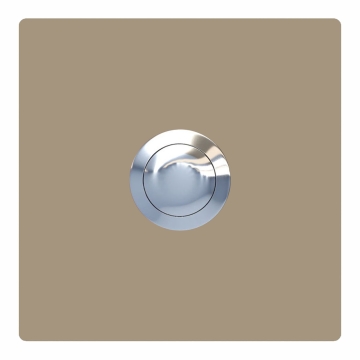 Dørklokke firkantet beige
