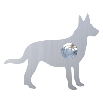 Ringetryk Hund ''Emma'' rustfrit stål
