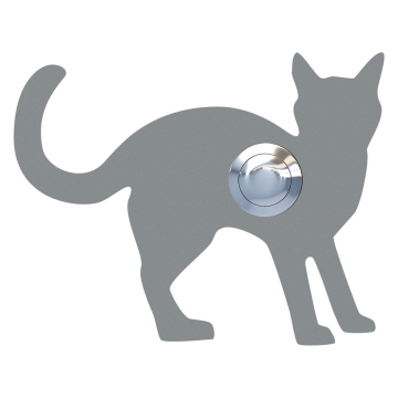 Ringetryk Katze ''Leo'' grå metallic