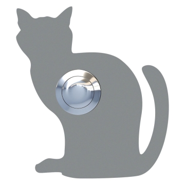 Ringetryk Katze ''Luna'' grå metallic