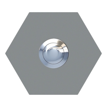 Ringetryk Sechseck grå metallic