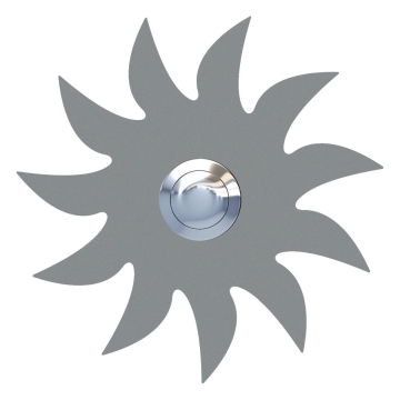 Ringetryk Sonne grå metallic
