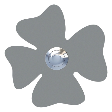 Ringetryk Kleeblatt grå metallic