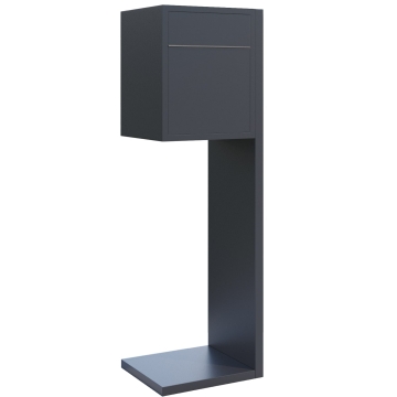 Postkasse med stander Hermes antracit