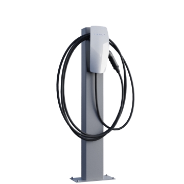Tesla Wall Connector gulvstander VoltStand med bundplade, grå