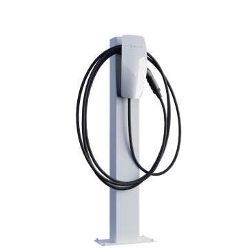 Tesla Wall Connector stander VoltStand med bundplade, hvid.