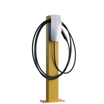 Tesla Wall Connector stander VoltStand med bundplade, rapsgul