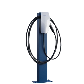 Tesla Wallbox stander VoltStand med bundplade, blå