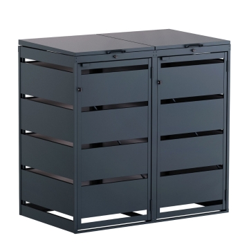Affaldsspandsskjuler Kim 2-pak 120L i antracit