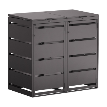 Affaldscontainer Kim 2 stk. til 120L i sort