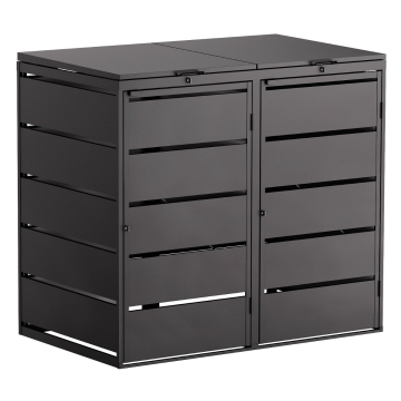 Affaldsbox Edda 2-dobbelt 240L i sort