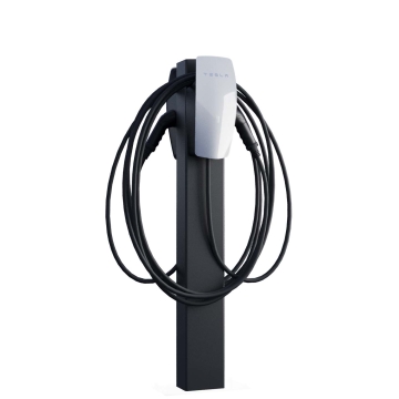 Tesla Wall Connector Standfod VoltStand til 2 med jordanker, sort